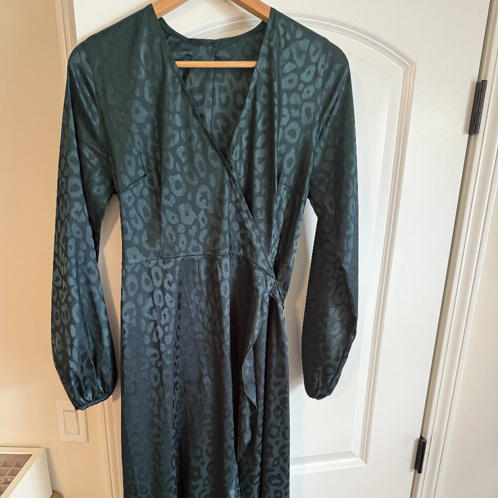 Green Cheetah Print Dress